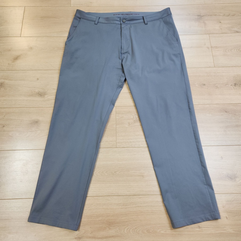 Rhone Commuter Pants Mens 38x30 Gray Chino Microfiber Casual Travel Tech